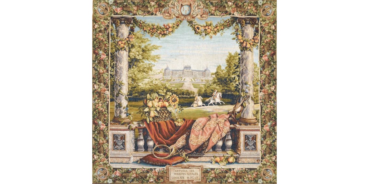 Gobelín Tapisserie Terrasse au  chateau